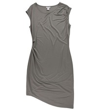 bar III Womens Asymmetrical Bodycon Dress, hazytaupe, S
