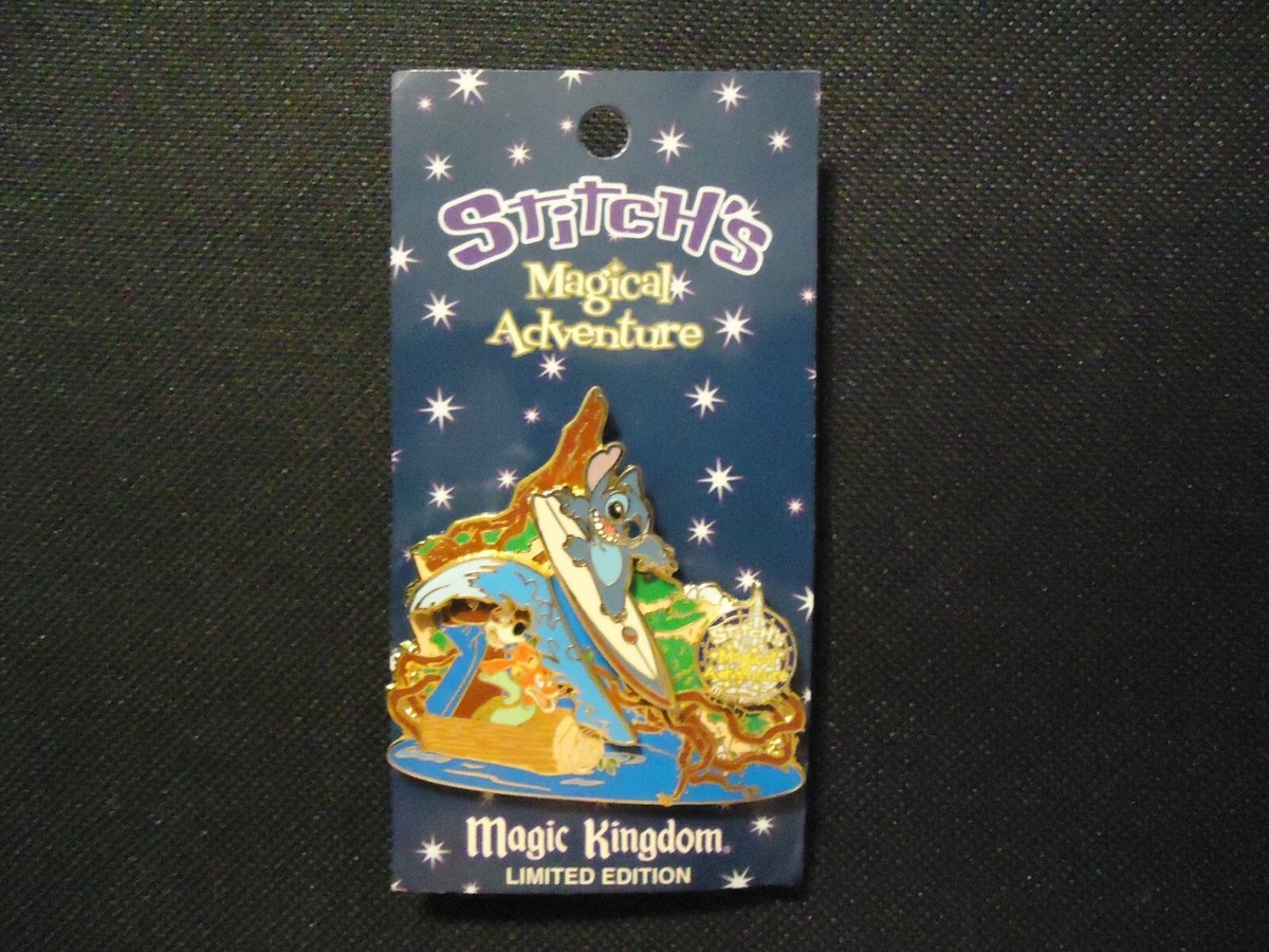 DISNEY WDW STITCH'S MAGICAL ADVENTURE SPLASH MOUNTAIN PIN ON CARD