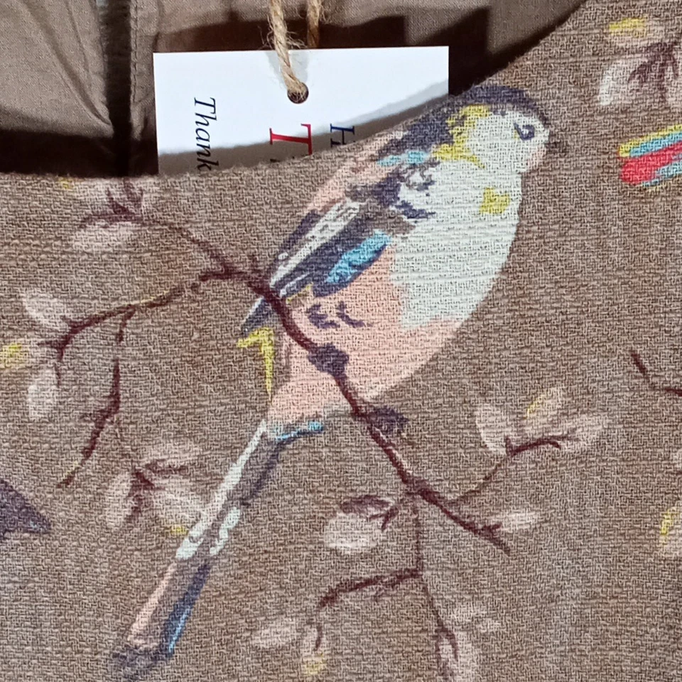 Cath Kidston Dress Womens Pinafore English Birds 100% Cotton UK 8 Lined Cute - Image 3 of 4