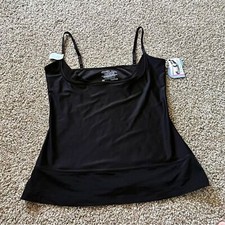Woman  s Jockey Black Sleeveless Fitted Camisole