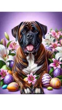 Mastiff Brindle Easter Holiday Flag