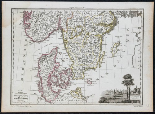 1812 - Skandinavien (Dänemark, Schweden und Norwegen) - landkarte Antik - Bild 1 von 5