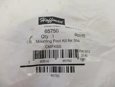 HOFFMAN STAINLESS STEEL MOUNTING FOOT KIT CMFKSS, P/N 65750 NEW FROM MFG