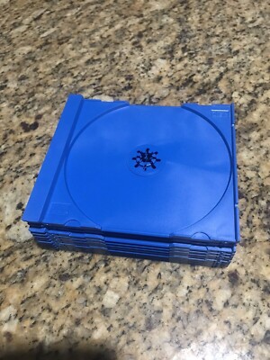 10 PCS NEW CD TRAY, SOLID BLUE w Compact Disc Audio (CDA) Logo, FREE SHIPPING