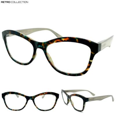 Damen Edel Elegant Retro Cat Eye Lesen Brillen Lesebrillen Leopard Frame
