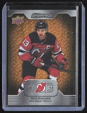 Nico Hischier 2023-24 UD Engrained Oak /349 #47 New Jersey Devils