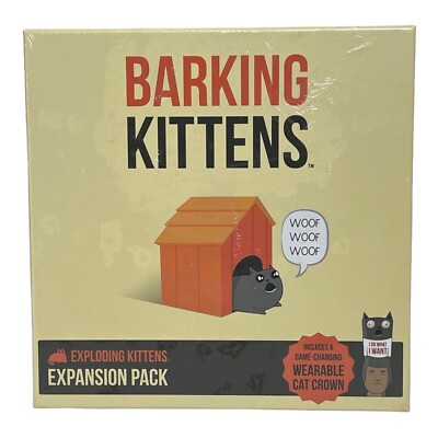 BARKING KITTENS New Expansion Pack #3 For Exploding Kittens Card Game Sealed New