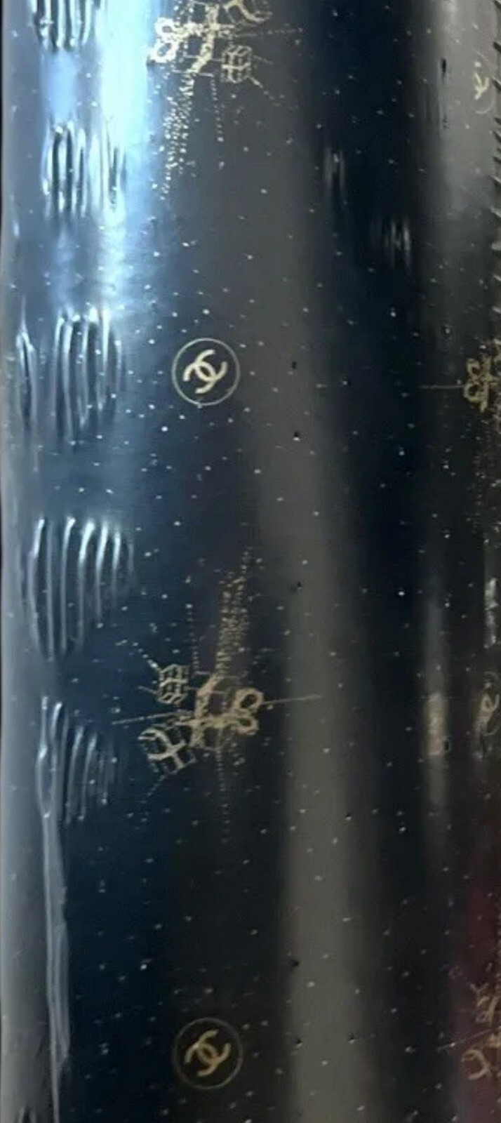 Chanel Black Gold Logo Wrapping Paper Roll New Sealed Authentic 