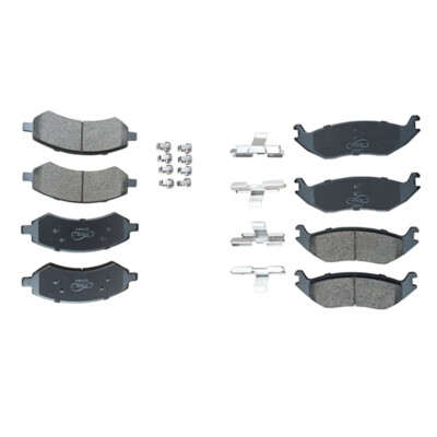 Front and Rear Ceramic Brake Pad Kit w/Gasket For 2011-2018 Ram 1500 5.7L D1084