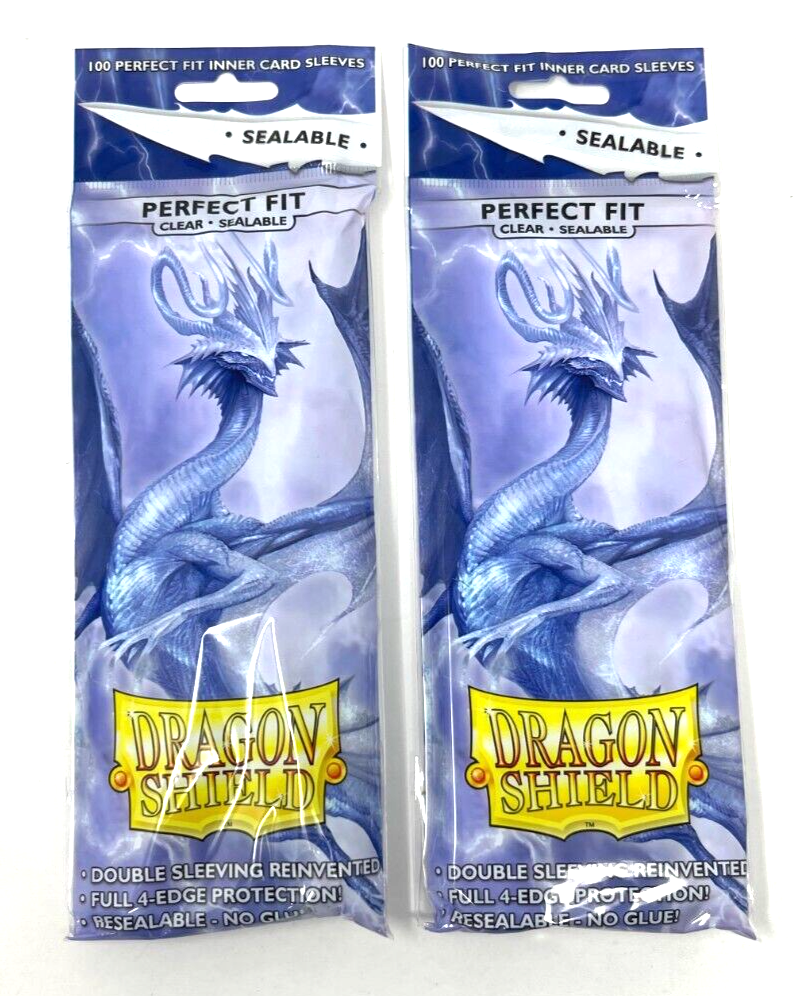sealable card sleeves Dragon Shield Perfect Fit Archival safe Dragon Shield Perfect Fit Sealable