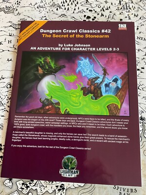 Dungeon Crawl Classics #42  THE SECRET OF THE STONEARM  new  d20 Goodman Games