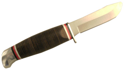 Herbertz Kindermesser,  Leder-Griff, Klinge 8 cm, Lederscheide, 119008
