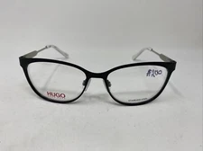 HUGO BOSS HG 0233 003 BLACK SILVER 54/16/140 FLEX HINGE EYEGLASSES FRAME 4215