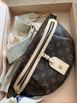 Louis Vuitton High Rise Brown Monogram Logo Crossbody Belt Bag