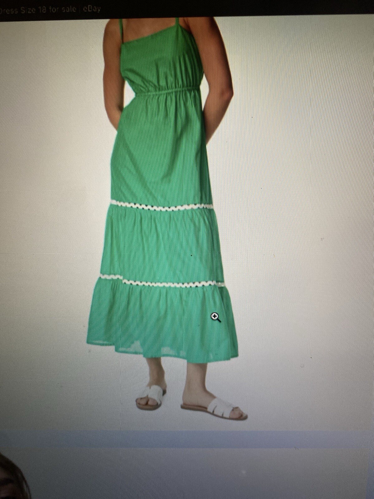 Marks & Spencer New Pure Cotton Square Neck Midi Beach Dress in Size 18, Perfect for Summer Style