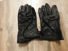 US MILITARY BLACK LEATHERR LIGHT DUTY GLOVES SIZE 2