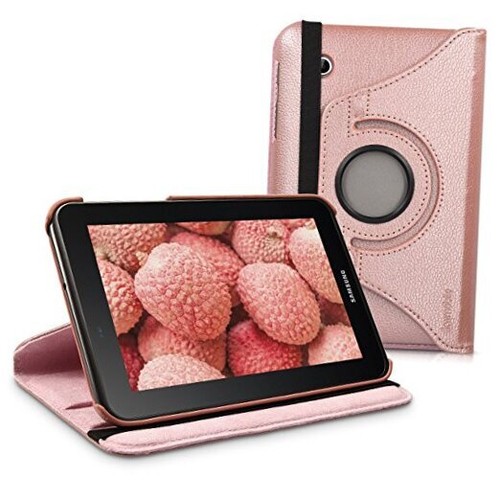 Rotating Case Compatible with Samsung Galaxy Tab 2 7.0 P3110 / P3100 rose gold - 第 1/8 張圖片