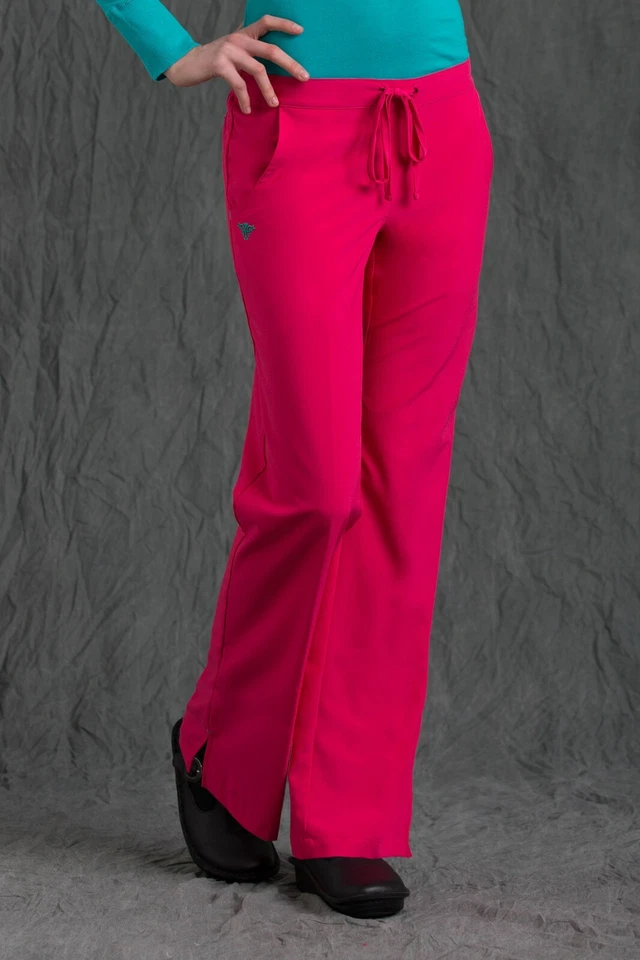MED COUTURE GOLD RESORT FLARE LEG PANT HEM VENTS BACK ELASTIC DRAWSTRING #8720 - Image 1 of 1