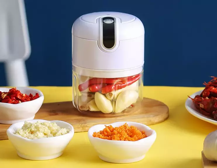 Electric Vegetable Chopper 3 Blades Garlic Crusher Mini Wireless