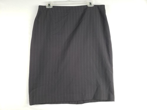 John Meyer Collection Mujer’s Talla 12 Gris Pin Rayas Falda Traje 2 PC Secretaria - Imagen 10 de 15