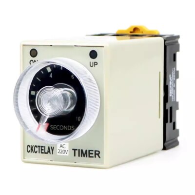 AH3-3 Time Relay Timer With Base 1S/3S/6S~60S 6M/10M/30M~60M AC220V/DC24V