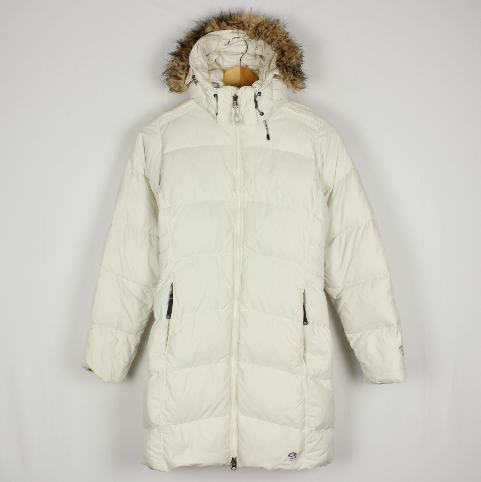 Mountain Hardwear Mujer Chaqueta TALLA XS Capucha Blanco Full Cremallera Relleno