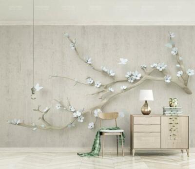 3D Flower Branch ZHUA8259 Wallpaper Wall Murals Removable Self-adhesive Amy