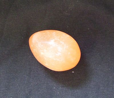 Selenit Ei orange Gips geschliffen oval klein Deko Dekoration dekorativ schön !