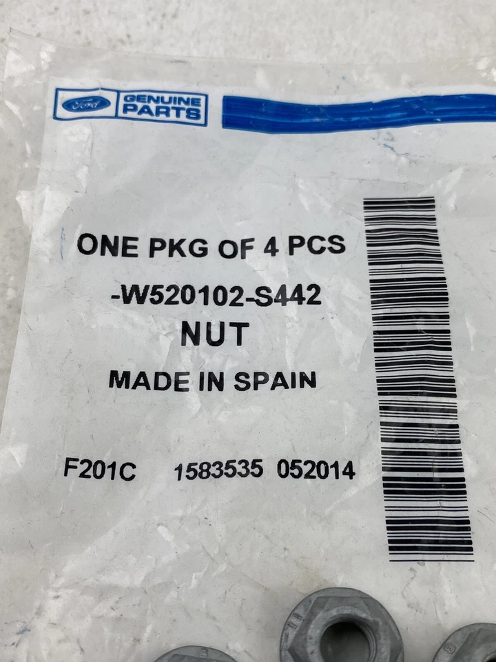 Paquete de 4 tuercas de bloqueo de columna de dirección originales Ford OEM W520102-S442 Foto 3 de 4