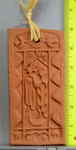 Clay Press Primitive Couple Springerle Cookie Clay Mold Detailed-Unsigned - Picture 2 of 2