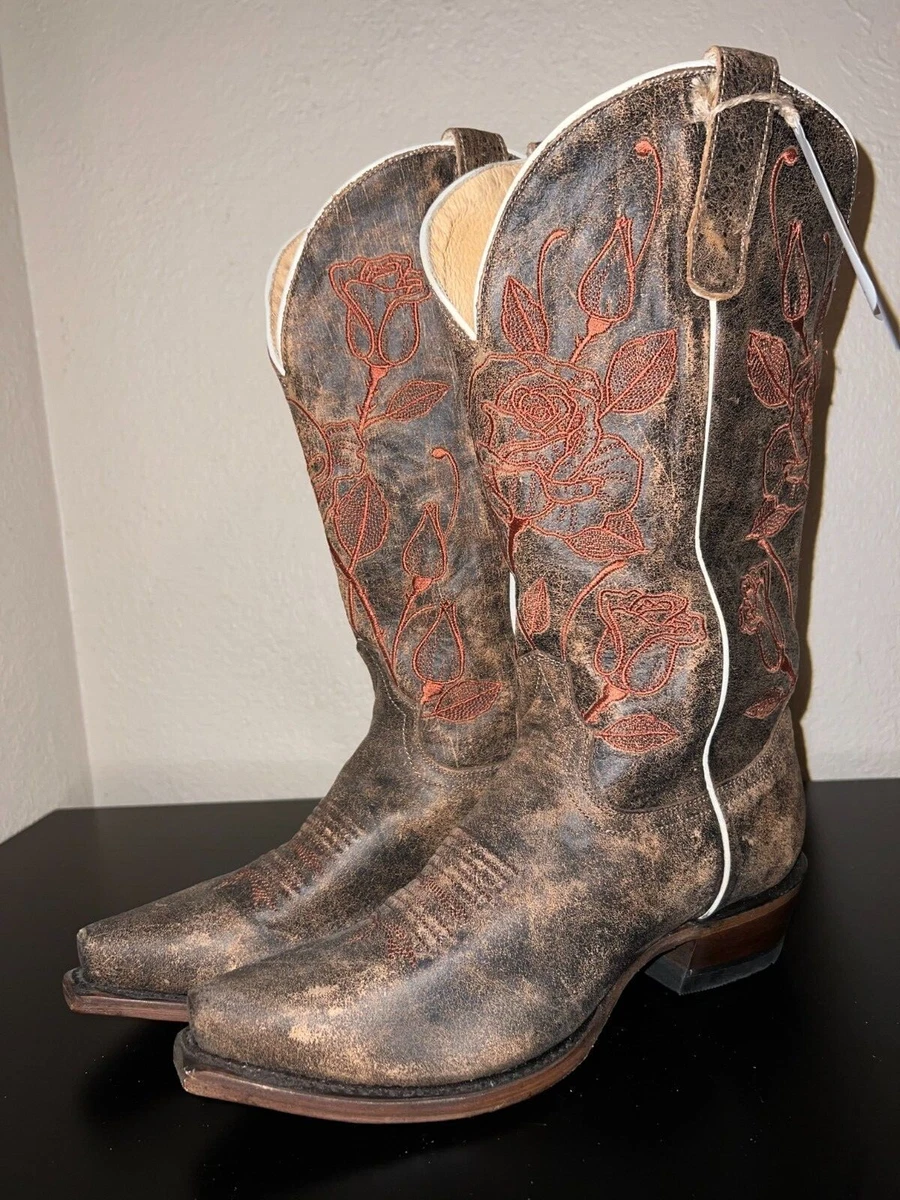 ROPER Women s Desert Rose Floral Western Boots Sz 7.5 BRAND NEW BOHO