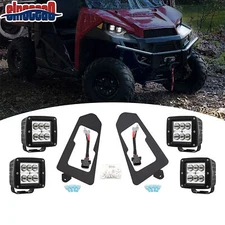 Upgrade To Dual LED Cube Headlights Bracket Kit For Polaris Ranger 900 XP & Crew