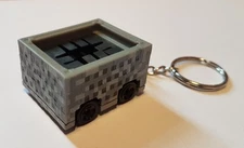 Hot wheels minecraft cart keyring diecast car 