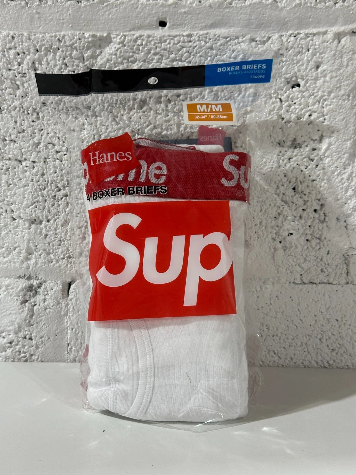 Lot de 4 boxers blancs Supreme Hanes 99HAA36 pour homme taille S XL neufs