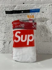 NEW Supreme Hanes Boxer Briefs White 4-Pack 99HAA36 Men's Sz S-XL