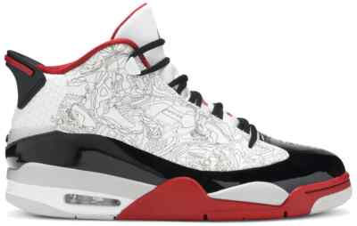 Nike Air Jordan Dub Zero ''Varsity Red'' White Black Red 311046-116 Men's 10