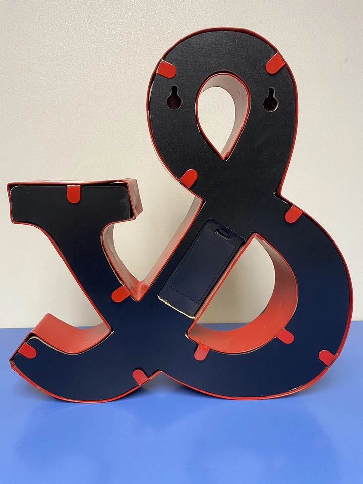 Letter & and Marquee Sign Decoration Holiday Party 13” Tall Red Rustic Light NWT - Image 3 of 4