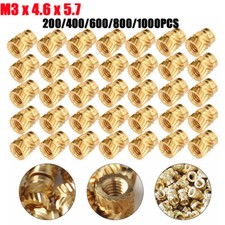 200-1000Pc M3 Thread Knurled Brass Threaded Heat Resistant Insert Embedment Nuts