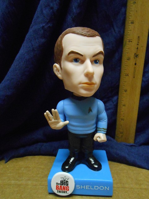 Big Bang Theory Sheldon Cooper Star Trek Bobble Head Wacky Wobbler Funko Blue for sale online | eBay