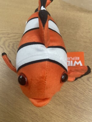 Wild Republic Clown Fisch Fundstücke Nemo Plüschtier 30 cm Stofftier neu mit Etikett
