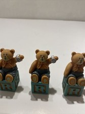GANZ Teddy Bear ALPHABET BLOCK R  Lot Of 3 Letters Under Bear FB 12