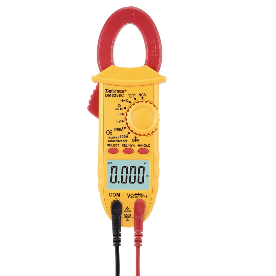 DM6268C multímetro digital amperímetro de tensión ACV DCV ohm metro abrazadera - Imagen 4 de 4
