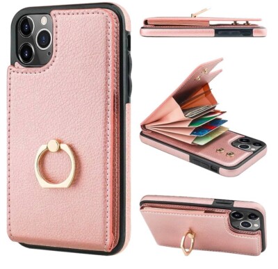 Libra Phone Case For iPhone 13 pro Rose Gold with Credit Cards Holder | eBay