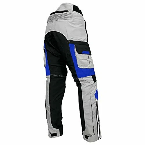 Pantalons Moto WinNet En Cordura Bleu, Protections CE Niveau 2 Genoux et Hanches - Photo 4/4