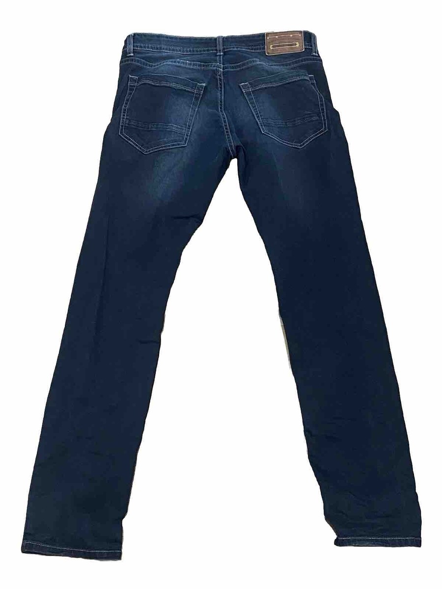 Peter England Denim Jeans Black Series Red Slim Size 32