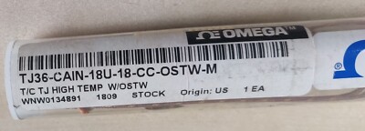 Omega TJ36-CAIN-18U-18-CC-OSTW-M Thermocouples: Tj Probes T/cs