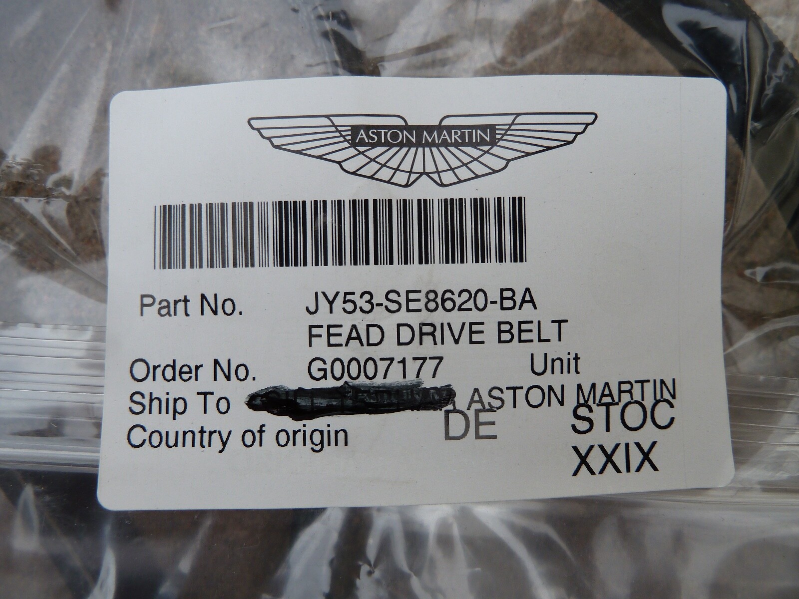 NEW Aston Martin Mercedes Feed Drive Belt Engine Serpentine 
