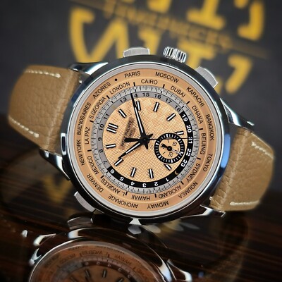 PATEK PHILIPPE COMPLICATIONS 5935A-001 41MM WORLD TIME FLY BACK CHRONO AUTO B&P