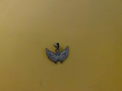 Sterling Silver 5/8in GOLD PLATED Washington Capitals Eagle Pendant