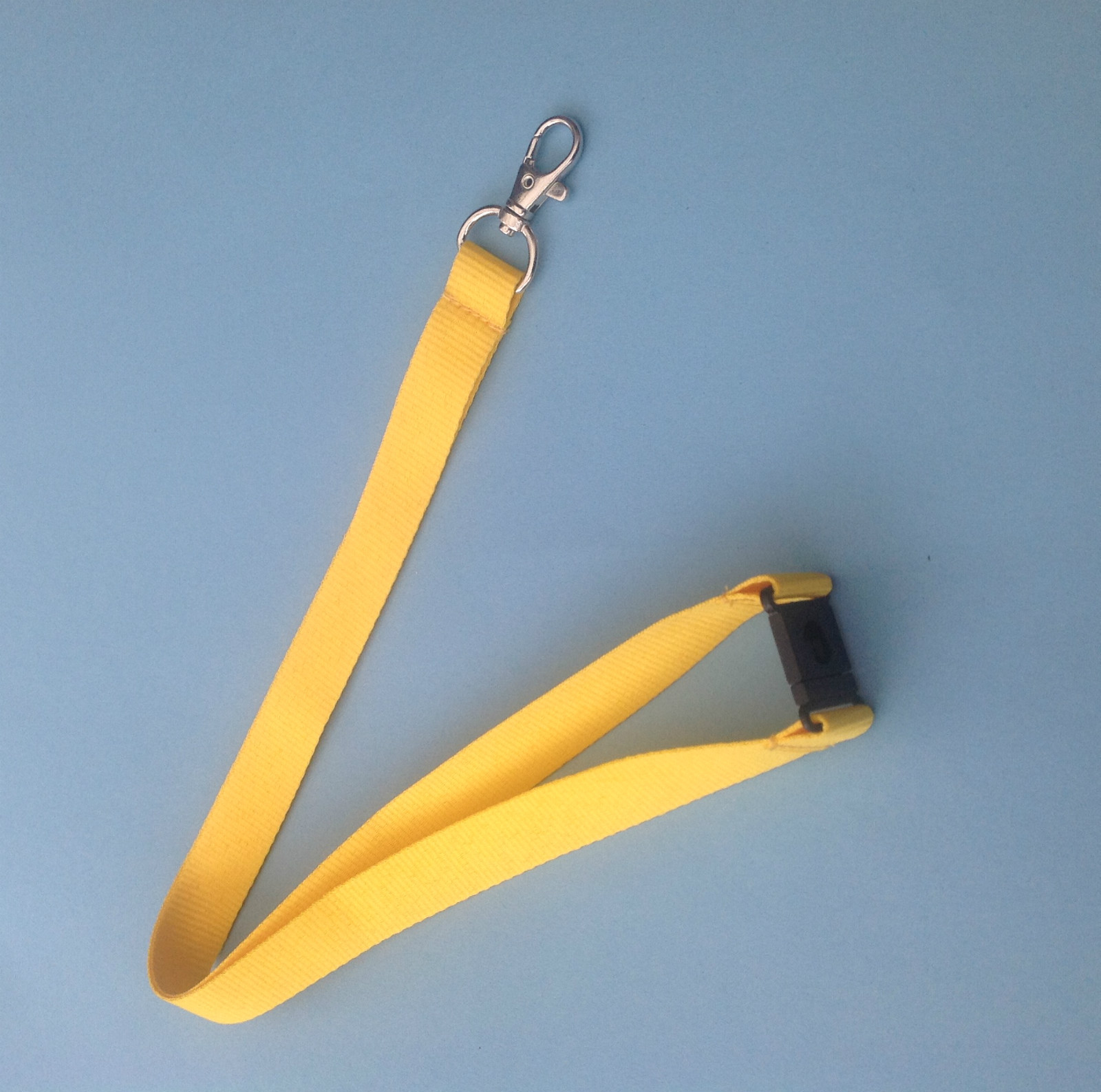 TWO 20mm Yellow  Neck Lanyards Security Neck Strap VIP Lanyard  Pass Holder